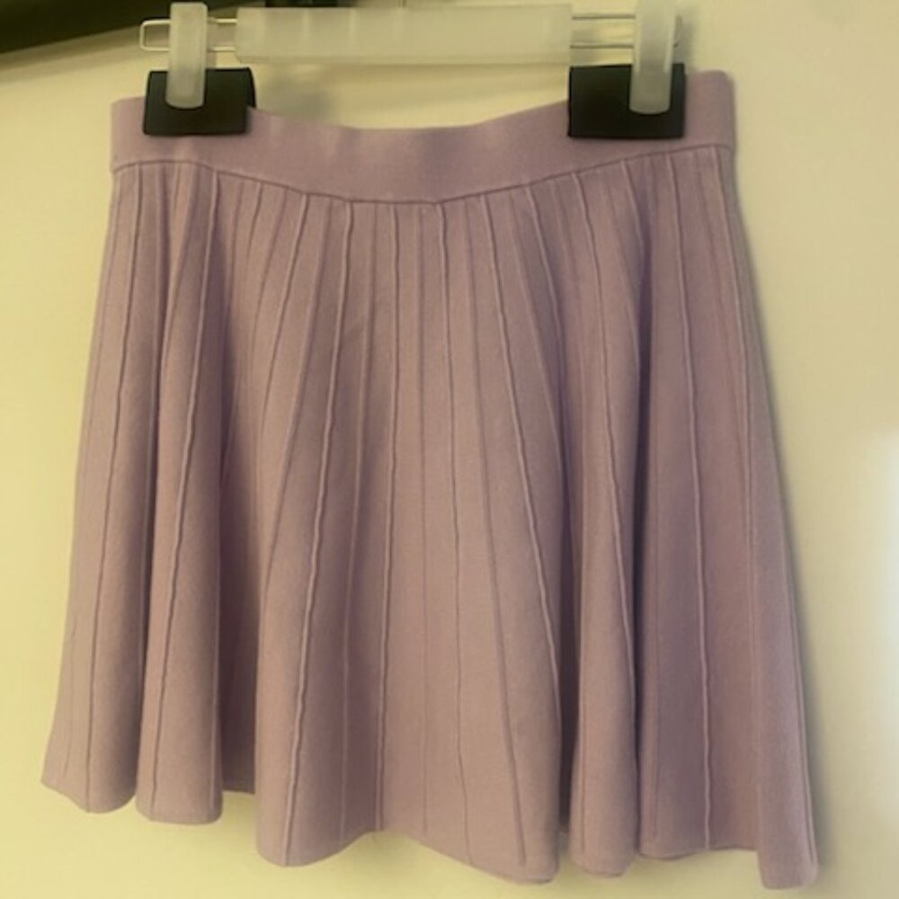 pleated lavender mini skirt